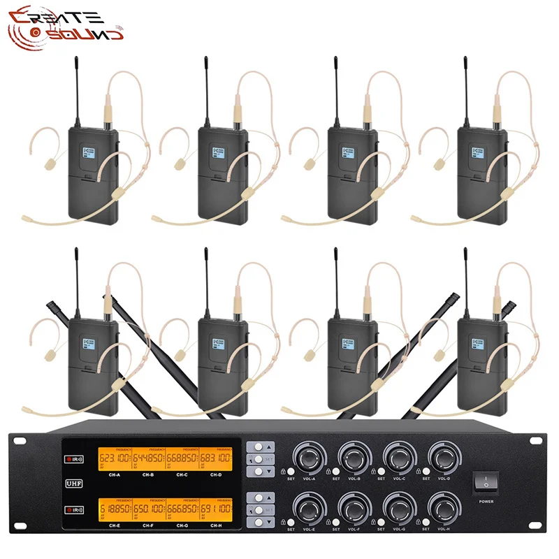 Professional UHF wireless microphone 8 channel handheld microphone lavalier microphone stage performance conference microphone
Professional UHF wireless microphone 8 channel handheld microphone lavalier microphone stage performance conference microphone
