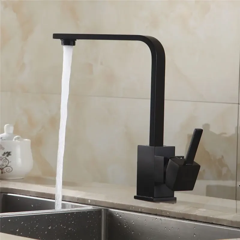 Brass Kitchen Sink Water Faucet 360 Rotate Swivel Faucet Mixer Single Holder Single Hole Black Mixer Tap 7115Kitchen Faucets
Brass Kitchen Sink Water Faucet 360 Rotate Swivel Faucet Mixer Single Holder Single Hole Black Mixer Tap 7115Kitchen Faucets