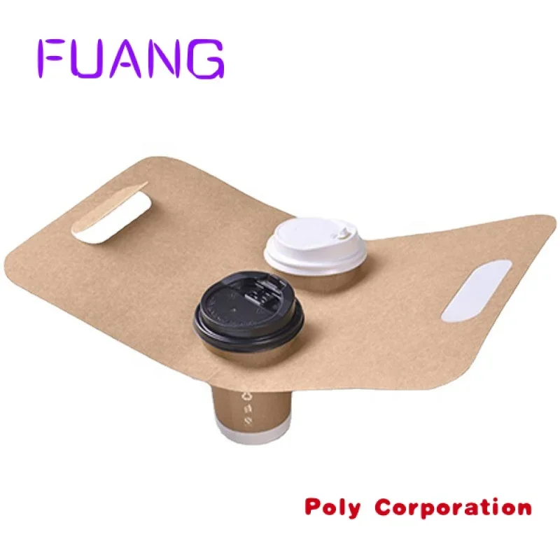Custom Disposable kraft paper cup holder single and double hole portable takeaway holder coffee milk tea plastic cup packaging
Custom Disposable kraft paper cup holder single and double hole portable takeaway holder coffee milk tea plastic cup packaging