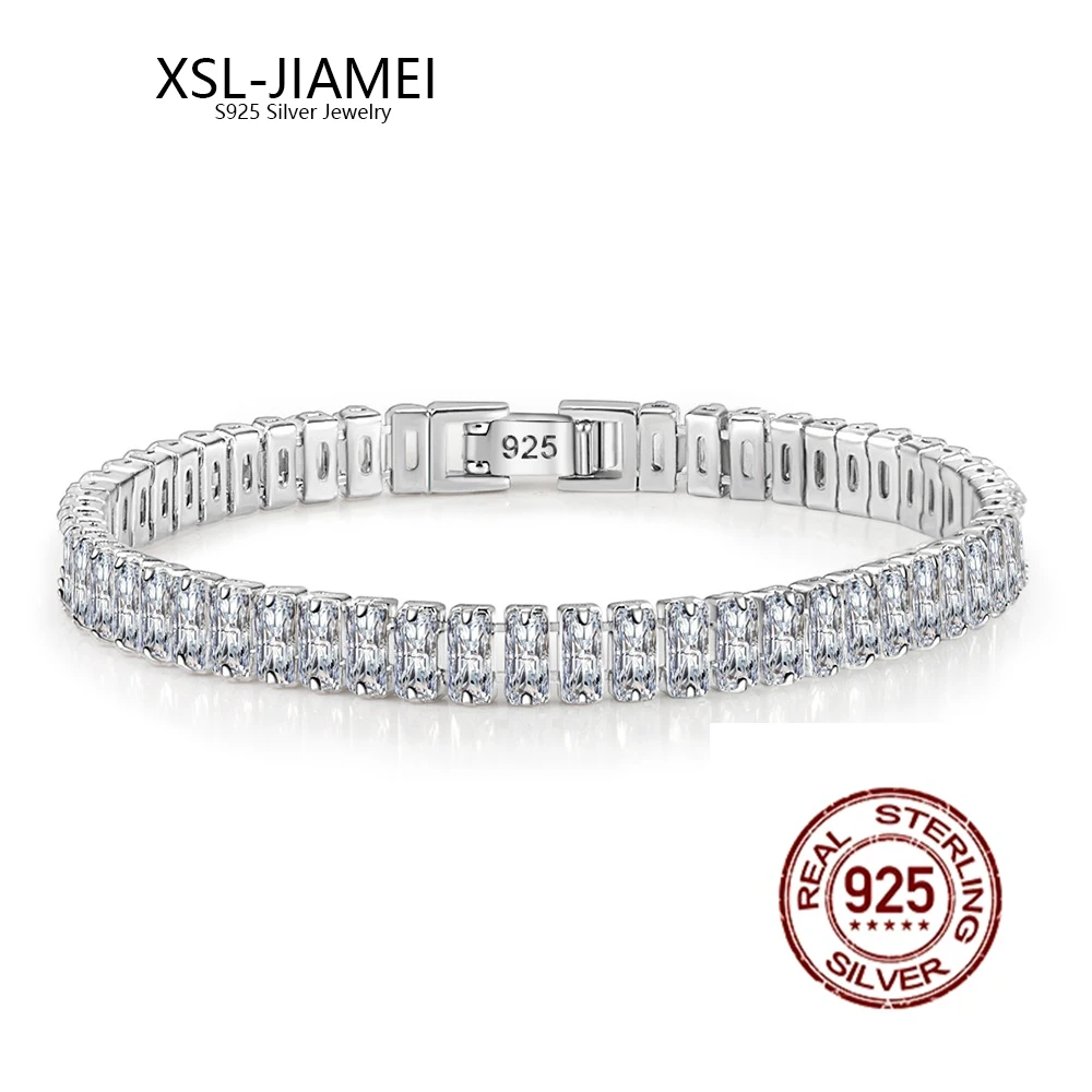 XSL JIAMEI S925 Silver Bracelet Elegant Zircon Crystal Fashion Jewelry For Women Engagement Wedding Glamour Jewelry 18CM
XSL JIAMEI S925 Silver Bracelet Elegant Zircon Crystal Fashion Jewelry For Women Engagement Wedding Glamour Jewelry 18CM
