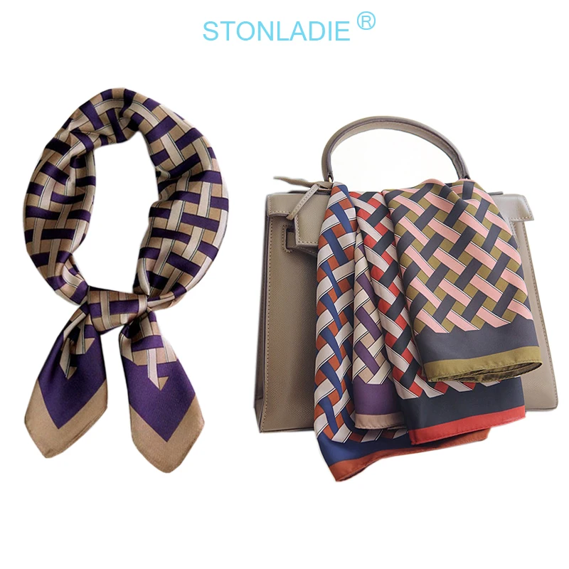 70CM Small Square Sation Silk Scarf For Women Spring Autumn All-match Chic Print Stewardess Professional Decorative Neckerchief
70CM Small Square Sation Silk Scarf For Women Spring Autumn All-match Chic Print Stewardess Professional Decorative Neckerchief