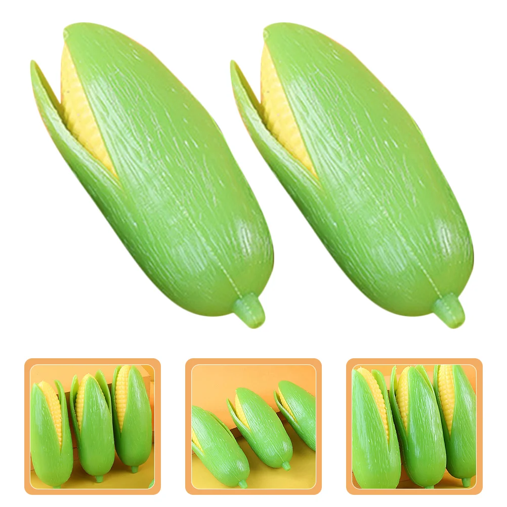 

5 Pcs Corn Kneading Music Vegetable Squeeze Toys Funny Stress Rice Shape Stretchy Sensory Tricky Child