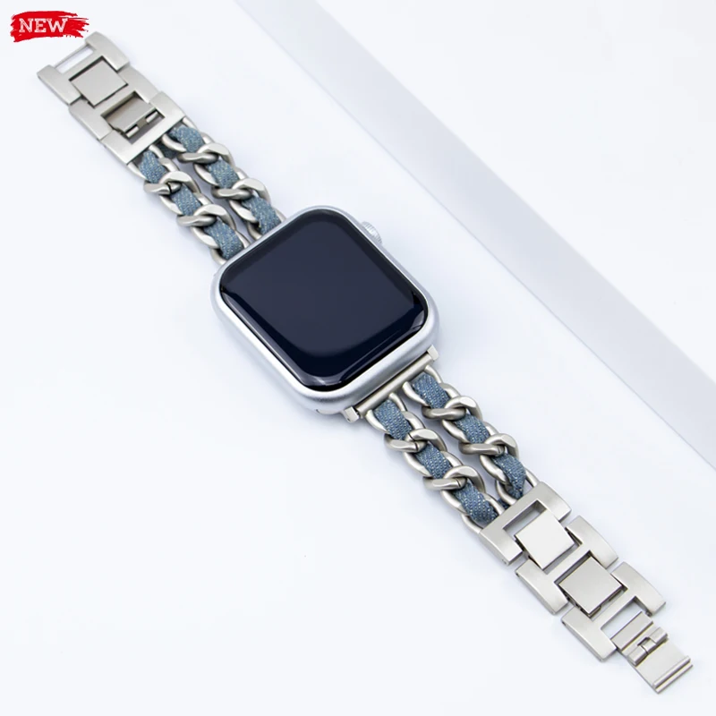 Браслет-цепочка для Apple Watch Band 44 мм 45 мм 41 мм 42 мм 40 мм 49 мм, роскошный стальной браслет для IWatch Ultra 2 Series 9 8 7 6 SE 5 4 Correa
Браслет-цепочка для Apple Watch Band 44 мм 45 мм 41 мм 42 мм 40 мм 49 мм, роскошный стальной браслет для IWatch Ultra 2 Series 9 8 7 6 SE 5 4 Correa