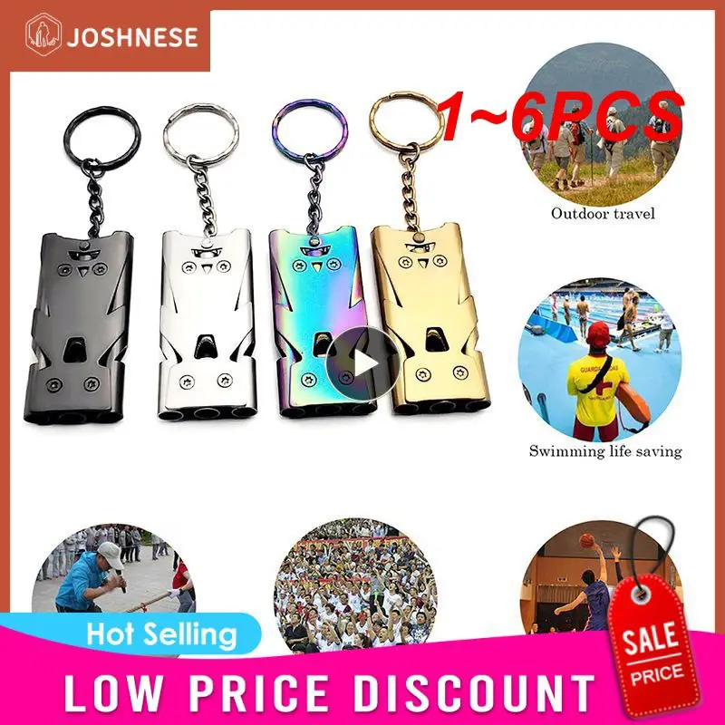 1~6PCS Portable Outdoor Whistle 180 High Decibels Triple Pipe Aluminum Alloy Stainless Camping Hiking Survival Cheerleading
1~6PCS Portable Outdoor Whistle 180 High Decibels Triple Pipe Aluminum Alloy Stainless Camping Hiking Survival Cheerleading