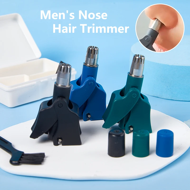 

1Pc Men's Nose Hair Trimmer Stainless Steel Manual Trimmer Suitable For Nose Hair Razor Washable Portable Nose Hair Trimmer