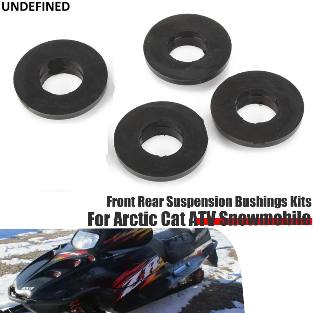 

For Arctic Cat ATV Snowmobile 0604-310 Shock Absorber Bushing 4PCS Front Rear Suspension Bushings Kits Motorcycle Black Rubber