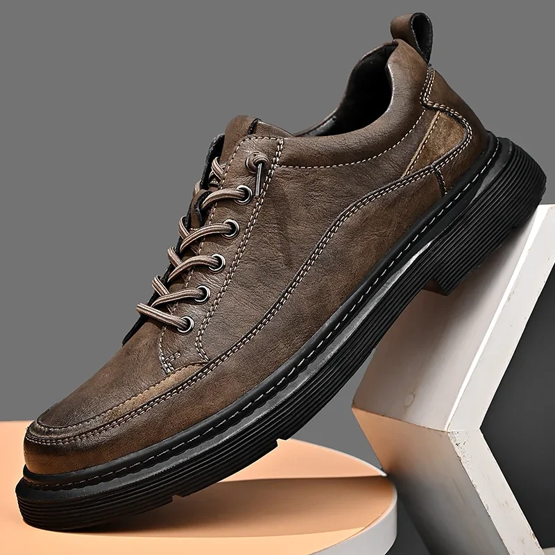Classic Men's Genuine Leather Shoes Business Fashion Casual Shoes Office Banquet Dress Shoes Men's Outdoor Retro Hiking Shoes
Classic Men's Genuine Leather Shoes Business Fashion Casual Shoes Office Banquet Dress Shoes Men's Outdoor Retro Hiking Shoes