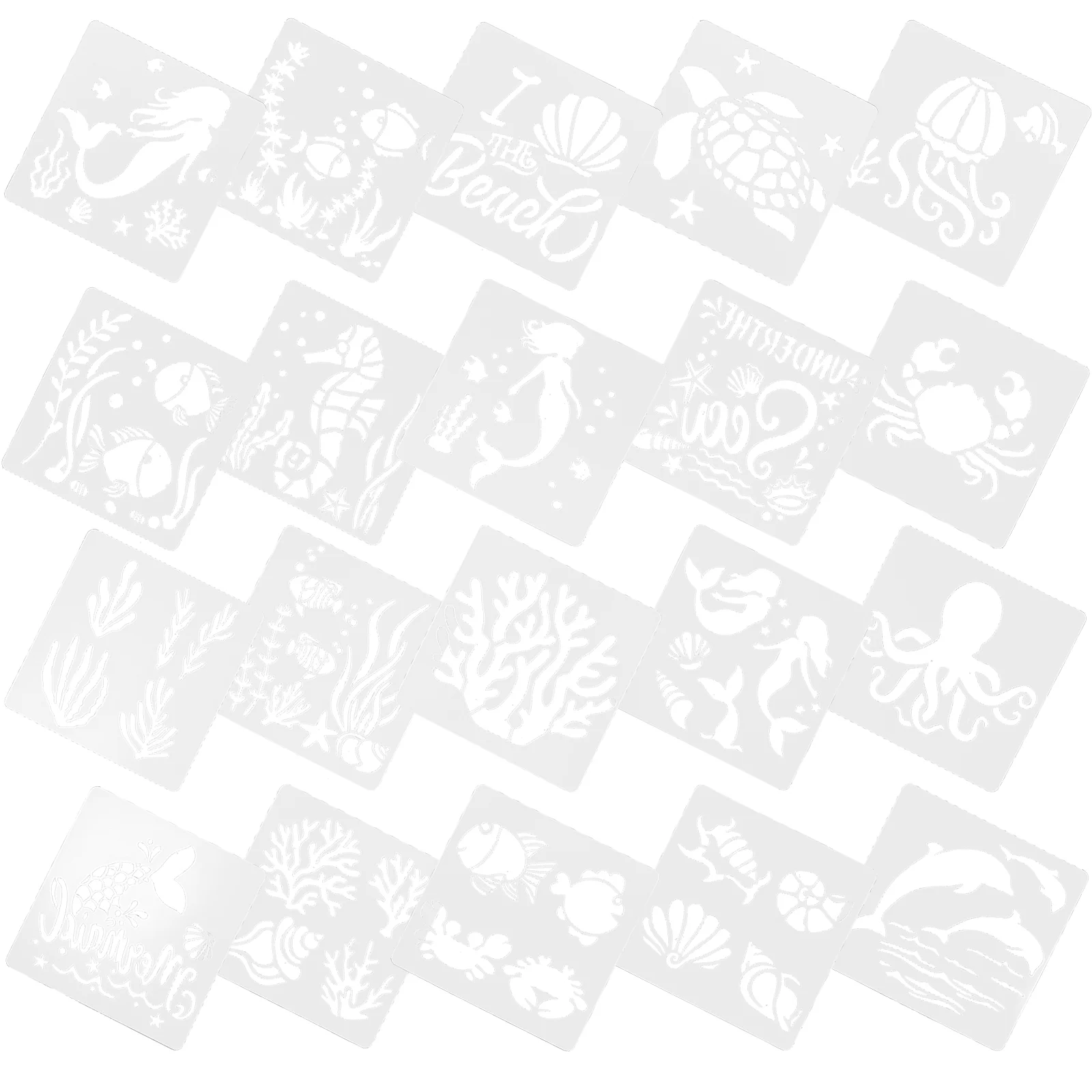 20 Sheets Ocean Painting Template Small Stencils for Crafts Oil Square Drawing Mold
20 Sheets Ocean Painting Template Small Stencils for Crafts Oil Square Drawing Mold