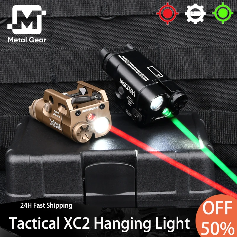 Tactical Wadsn XC2 Flashlight Metal Upgraded Red/Green Laser Sight White LED Hunting Weapon Scout Light Airsoft Gloc17 18 19 Xc2
Tactical Wadsn XC2 Flashlight Metal Upgraded Red/Green Laser Sight White LED Hunting Weapon Scout Light Airsoft Gloc17 18 19 Xc2
