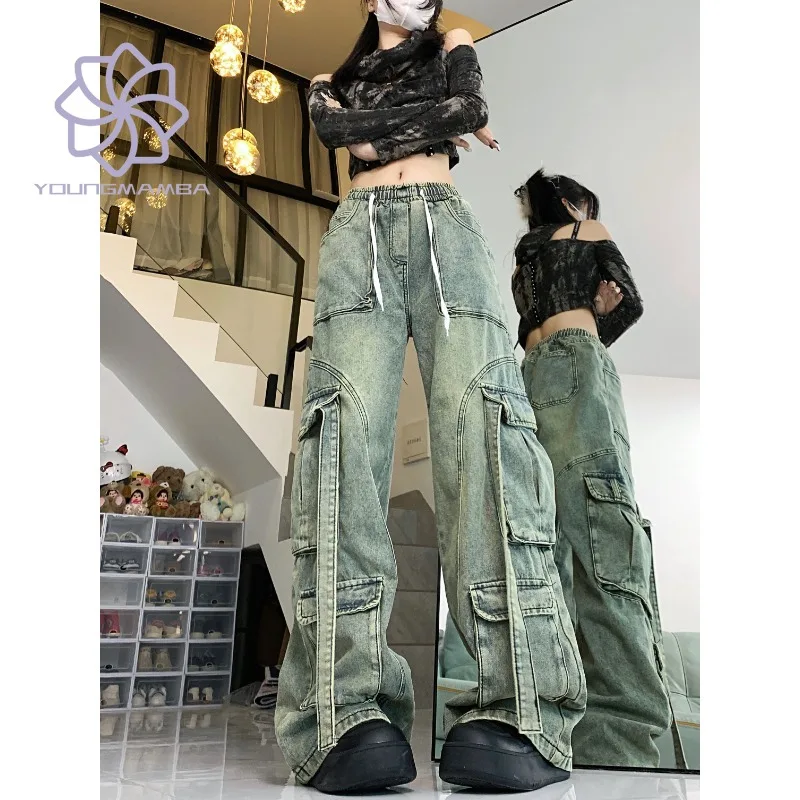 Retro Washed Straight Leg Jeans for Women Spring Autumn Vintage High Waisted Loose Fitting Denim Cargo Pants Female
Retro Washed Straight Leg Jeans for Women Spring Autumn Vintage High Waisted Loose Fitting Denim Cargo Pants Female
