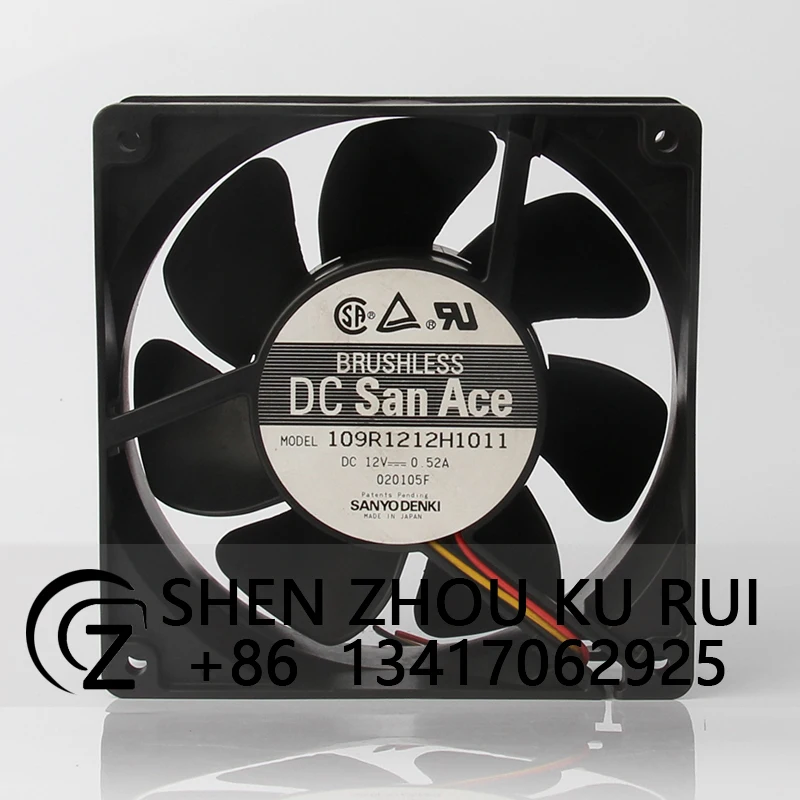 

109R1212H1011 Case Cooling Fan for SANYO DC12V 0.52A ECAC 120x120x38mm 12cm12038 Server Chassis Axial Flow Brushless Ventilation