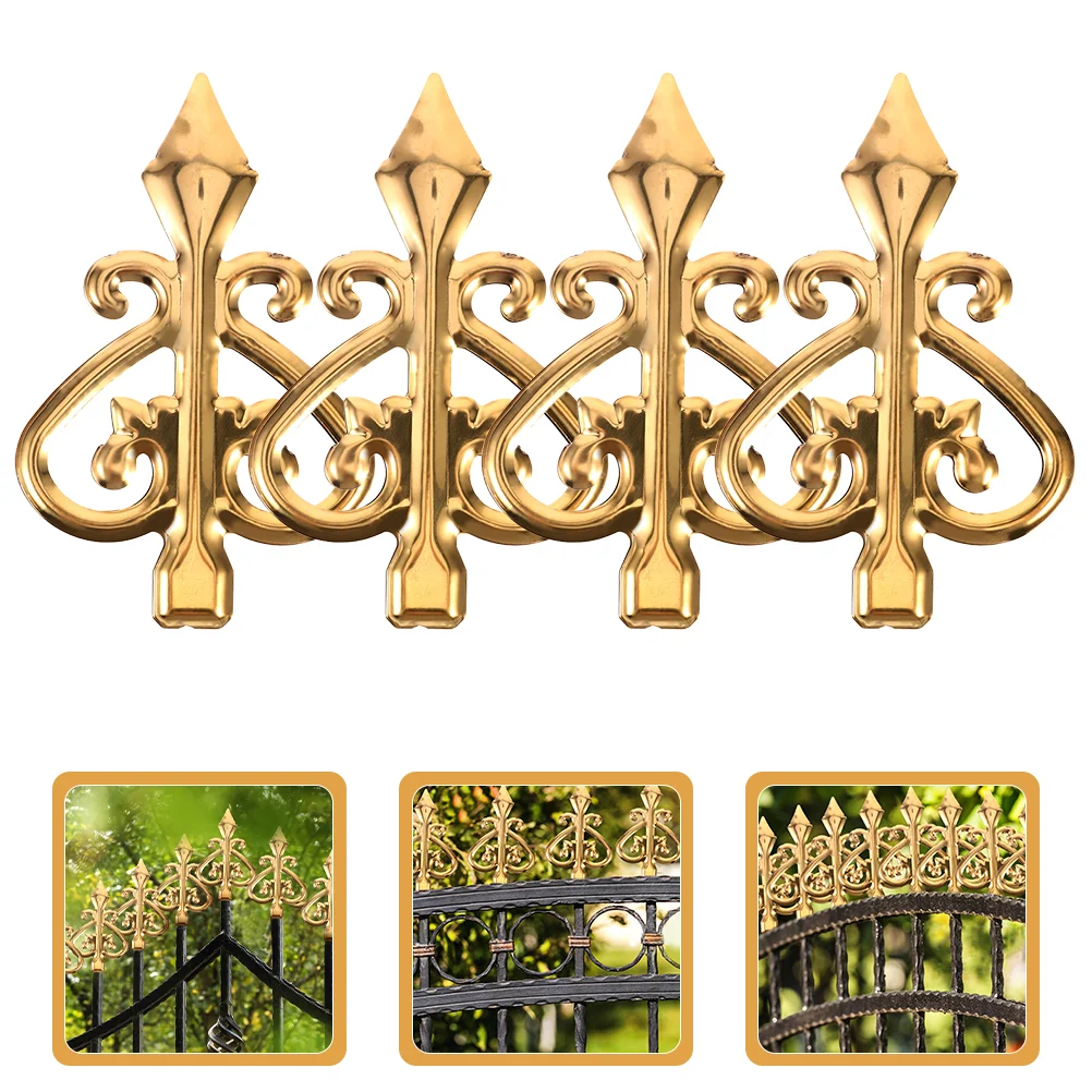 4 Pcs Fence Covers Border Finials Metal Decor Spears Picket Fences Post Tops Outdoor Replacement Protection Head Decorative
4 Pcs Fence Covers Border Finials Metal Decor Spears Picket Fences Post Tops Outdoor Replacement Protection Head Decorative