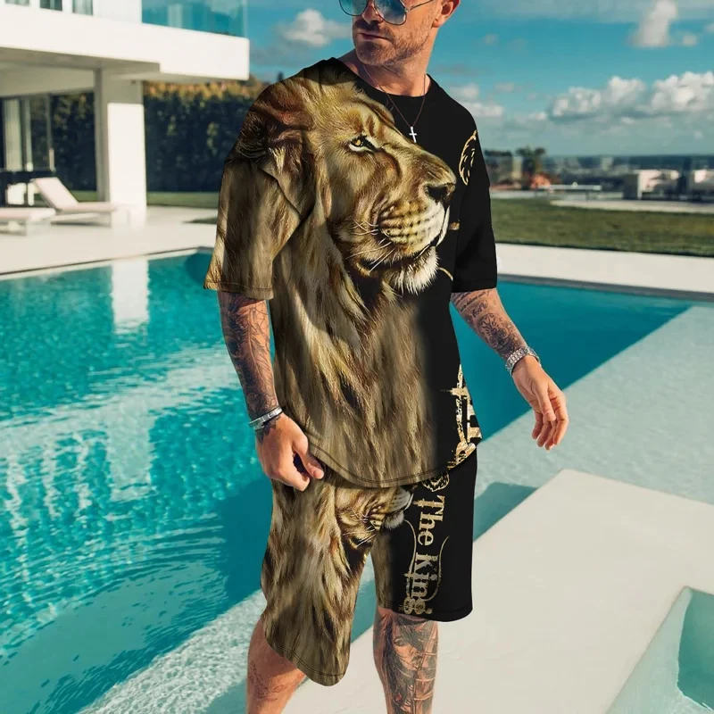 The Lion King Summer Men's 2Pcs set Outfit Sportswear Oversized 3d Printed T-Shirt Shorts Men New Fashion Outfit Sweatshirt
The Lion King Summer Men's 2Pcs set Outfit Sportswear Oversized 3d Printed T-Shirt Shorts Men New Fashion Outfit Sweatshirt