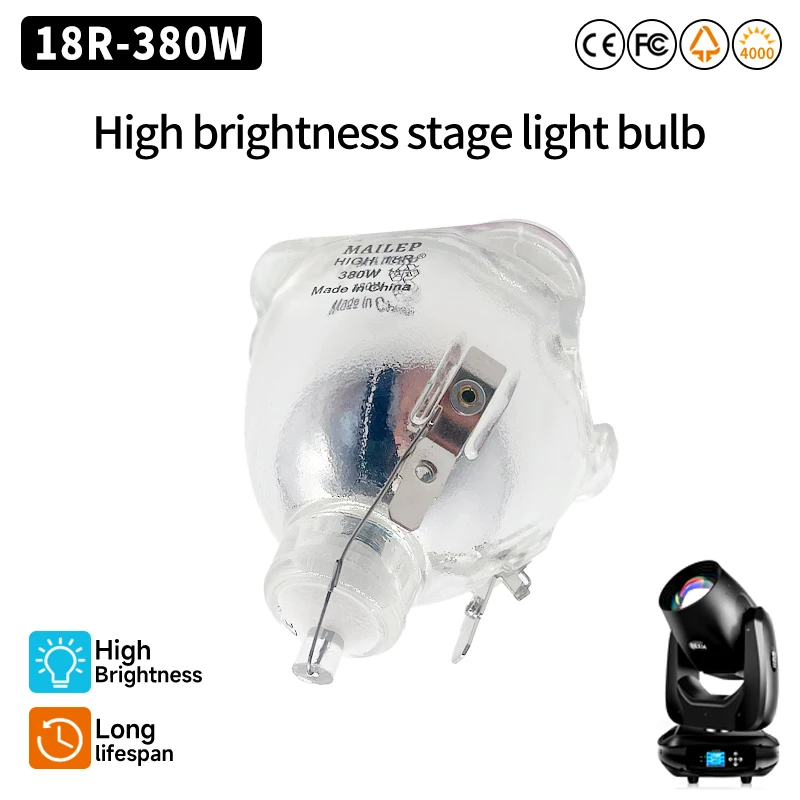 1PC 18R 380W Snlamp Moving Beam Light Bare Bulb UHP 380W for MSD Platinum Stage Lamp Moving Head Light Beam Spot for DJ Disco
1PC 18R 380W Snlamp Moving Beam Light Bare Bulb UHP 380W for MSD Platinum Stage Lamp Moving Head Light Beam Spot for DJ Disco