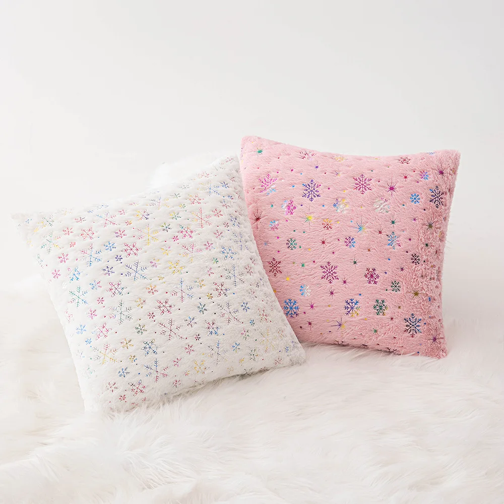 Christmas Snowflake Gold Stamping Cushion Cover Pink White Plush Pillow Covers Decorative Home Decor Cute Throw Pillow Cover
Christmas Snowflake Gold Stamping Cushion Cover Pink White Plush Pillow Covers Decorative Home Decor Cute Throw Pillow Cover