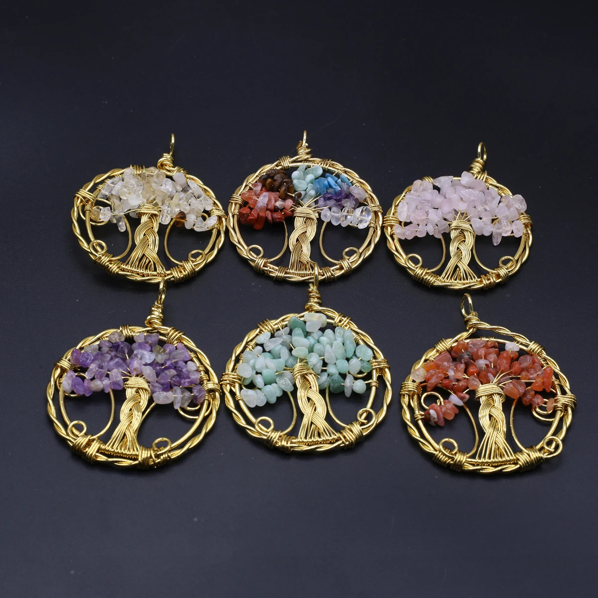 Fashion Charm Tree of Life Gravel Pendant Wisdom Tree Chakra Reiki Healing Natural Stone Crystal for Jewelry Making DIY Necklace
Fashion Charm Tree of Life Gravel Pendant Wisdom Tree Chakra Reiki Healing Natural Stone Crystal for Jewelry Making DIY Necklace