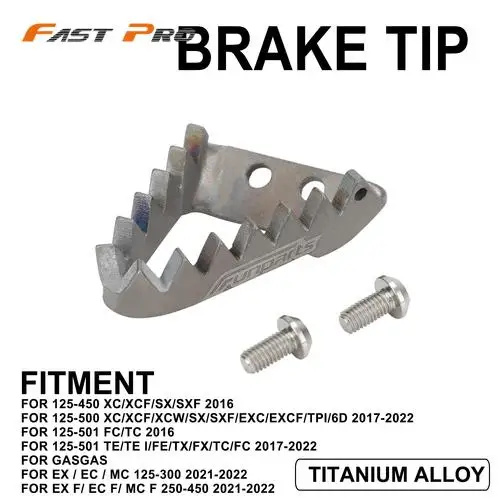 Запчасти для мотоциклов, тормозной наконечник, титановый сплав для KTM Husqvarna GasGas 125-450 XC/XCF/SX/SXF 2016 EX / EC / MC 125-300 2021-2022
Запчасти для мотоциклов, тормозной наконечник, титановый сплав для KTM Husqvarna GasGas 125-450 XC/XCF/SX/SXF 2016 EX / EC / MC 125-300 2021-2022