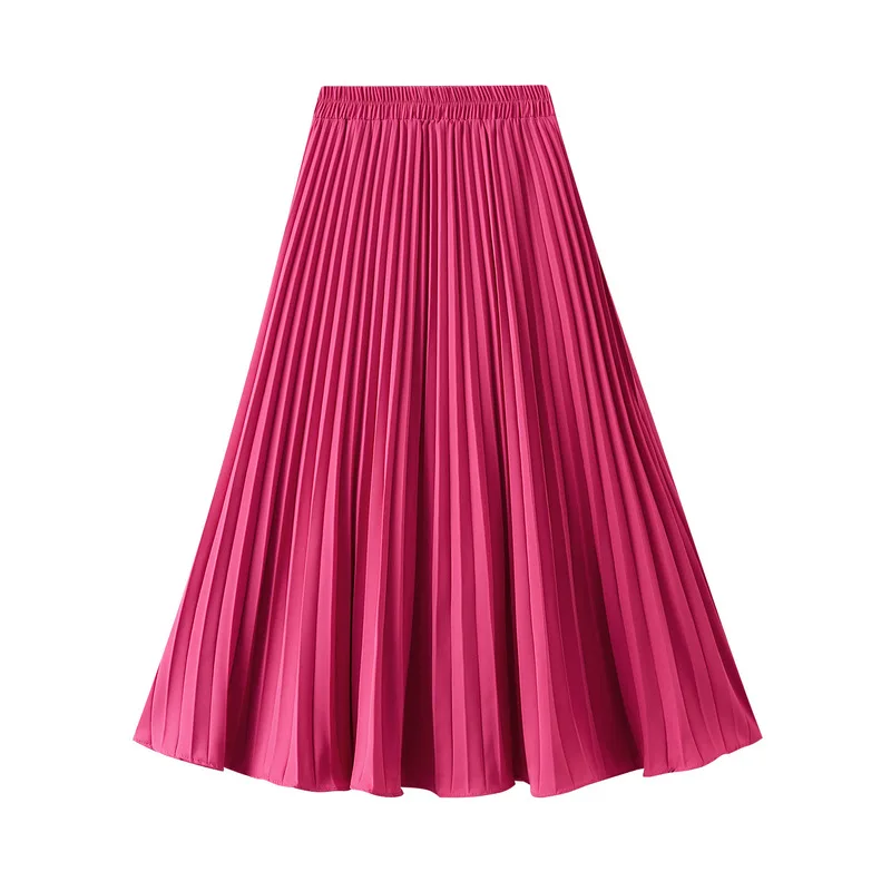 2023 Summer Women's Pleated Long Skirt Solid High Waist Elastic Waist Midi Black Red Green Elegant Skirts 8009
2023 Summer Women's Pleated Long Skirt Solid High Waist Elastic Waist Midi Black Red Green Elegant Skirts 8009