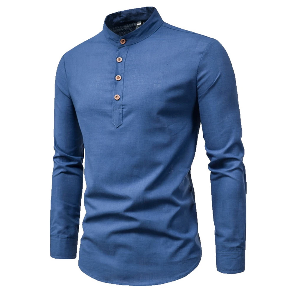 Blouse Mens Top Collarless Four Seasons Henley Long Sleeve M-2XL Polyester Slim Fit Solid Color Stand Up Neckline
Blouse Mens Top Collarless Four Seasons Henley Long Sleeve M-2XL Polyester Slim Fit Solid Color Stand Up Neckline