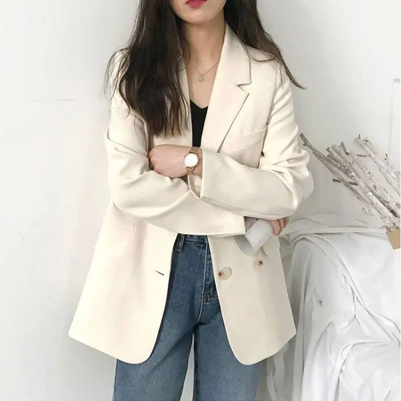 2022 Spring Autumn New Korean Casual Milk White Suit Jacket Women Petite Versatile Simple Small Top Female Office Lady
2022 Spring Autumn New Korean Casual Milk White Suit Jacket Women Petite Versatile Simple Small Top Female Office Lady