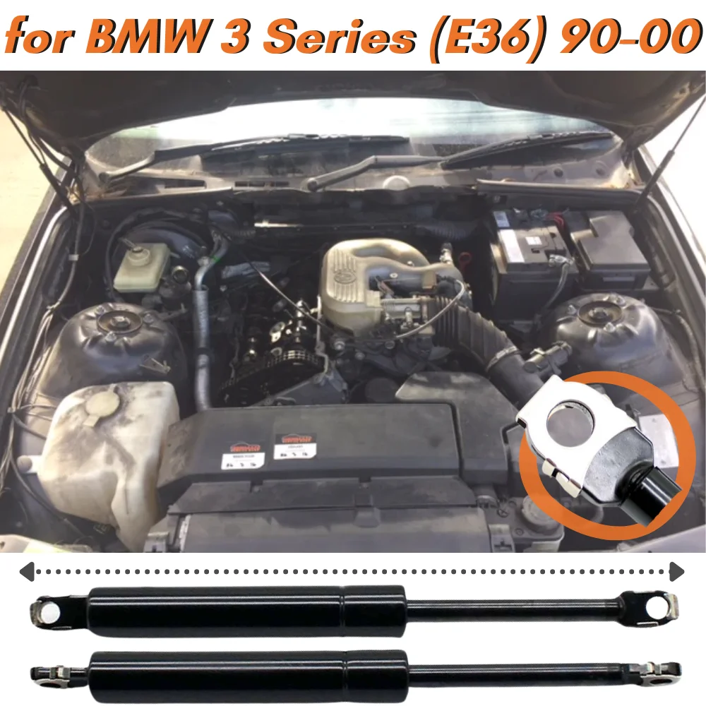 Qty(2) Hood Struts for BMW 3 Series (E36) 1990-2000 316i 318i 320i 323i 325i Front Bonnet Gas Spring Lift Support Shock Absorber
Qty(2) Hood Struts for BMW 3 Series (E36) 1990-2000 316i 318i 320i 323i 325i Front Bonnet Gas Spring Lift Support Shock Absorber