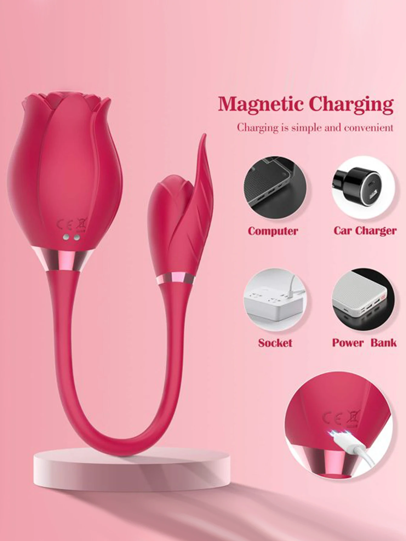 Rose Toy Sucking Licking Vibrator Female Clitoris Nipple Stimulator Vagina Massager Telescopic G-Spot Vibrating Egg for Women Ad Rose Toy Sucking Licking Vibrator Female Clitoris Nipple Stimulator Vagina Massager Telescopic G-Spot Vibrating Egg for Women Ad