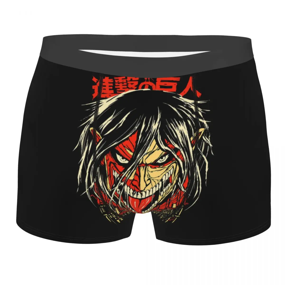 

Eren Shingeki No Kyojin Man's Boxer Briefs Highly Breathable Japanese Anime Attack On Titan Underwear Top Quality Print Shorts