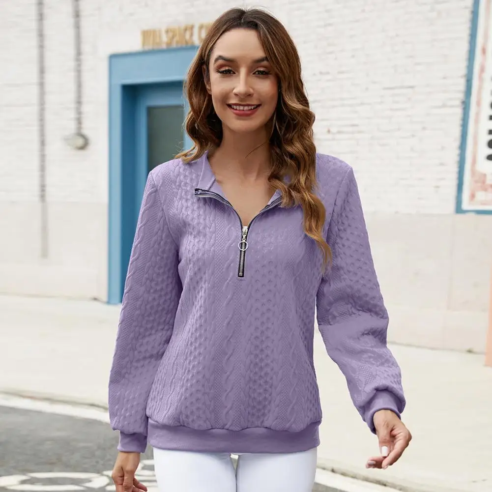 Women Loose Fit Sweatshirt Cozy Fall Winter Women's Zipper Sweatshirt with Turn-down Collar Twisted Texture Long for Casual
Women Loose Fit Sweatshirt Cozy Fall Winter Women's Zipper Sweatshirt with Turn-down Collar Twisted Texture Long for Casual