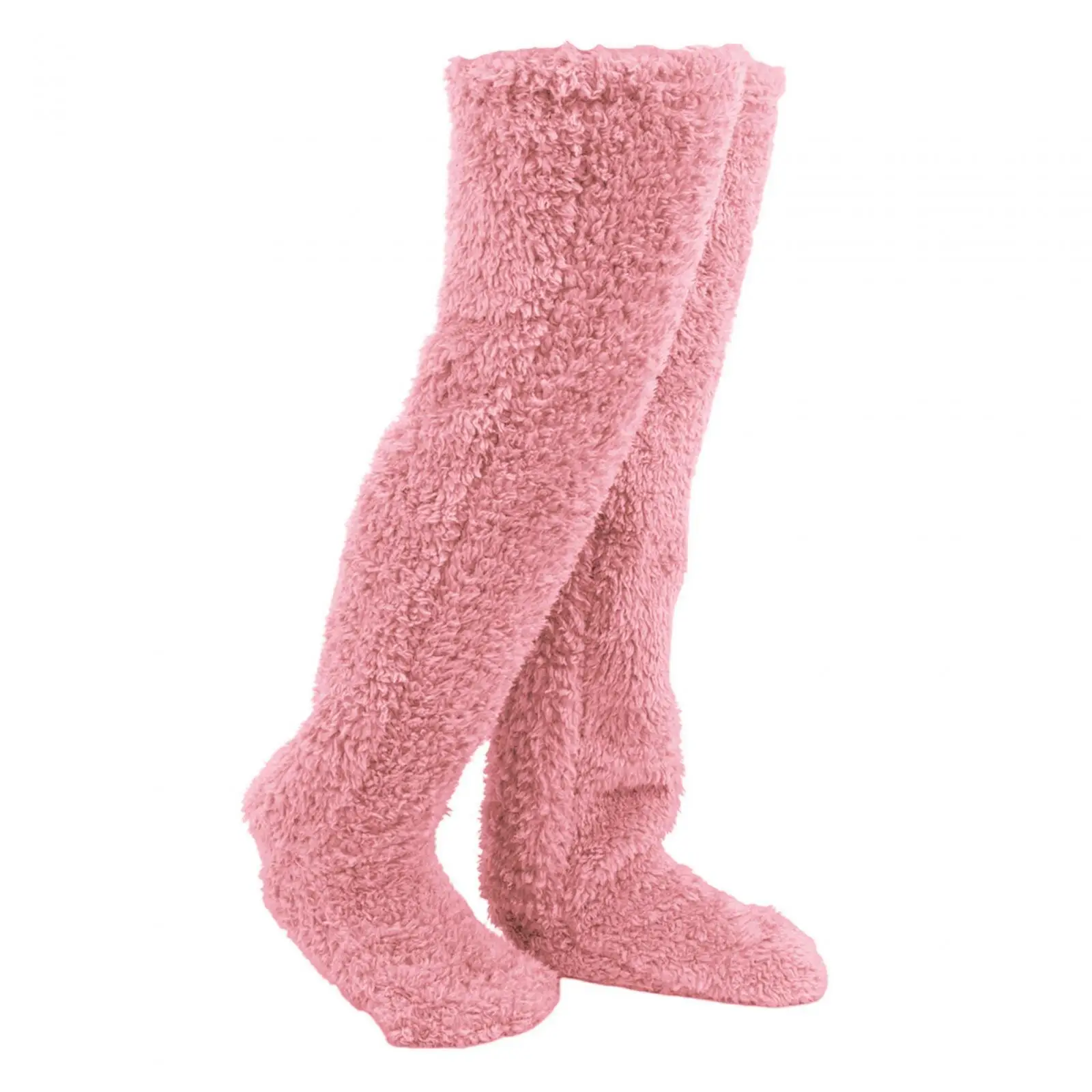 

Женские пушистые носки выше колена, теплые супер носки-тапочки, зимние носки для сна, плюшевые тапочки, чулки для дома