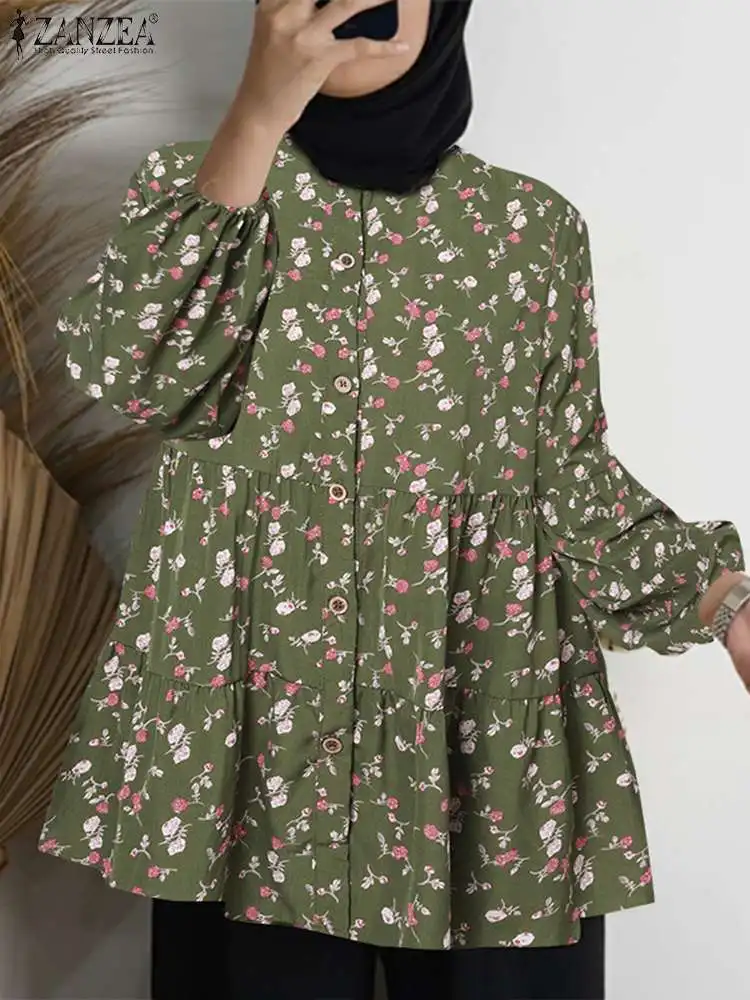 Модель ZANZEA Eid Mubarek мусульманский Топ, Весенняя женская модная элегантная рубашка в турецком стиле с цветочным принтом, Женская винтажная рубашка
Модель ZANZEA Eid Mubarek мусульманский Топ, Весенняя женская модная элегантная рубашка в турецком стиле с цветочным принтом, Женская винтажная рубашка