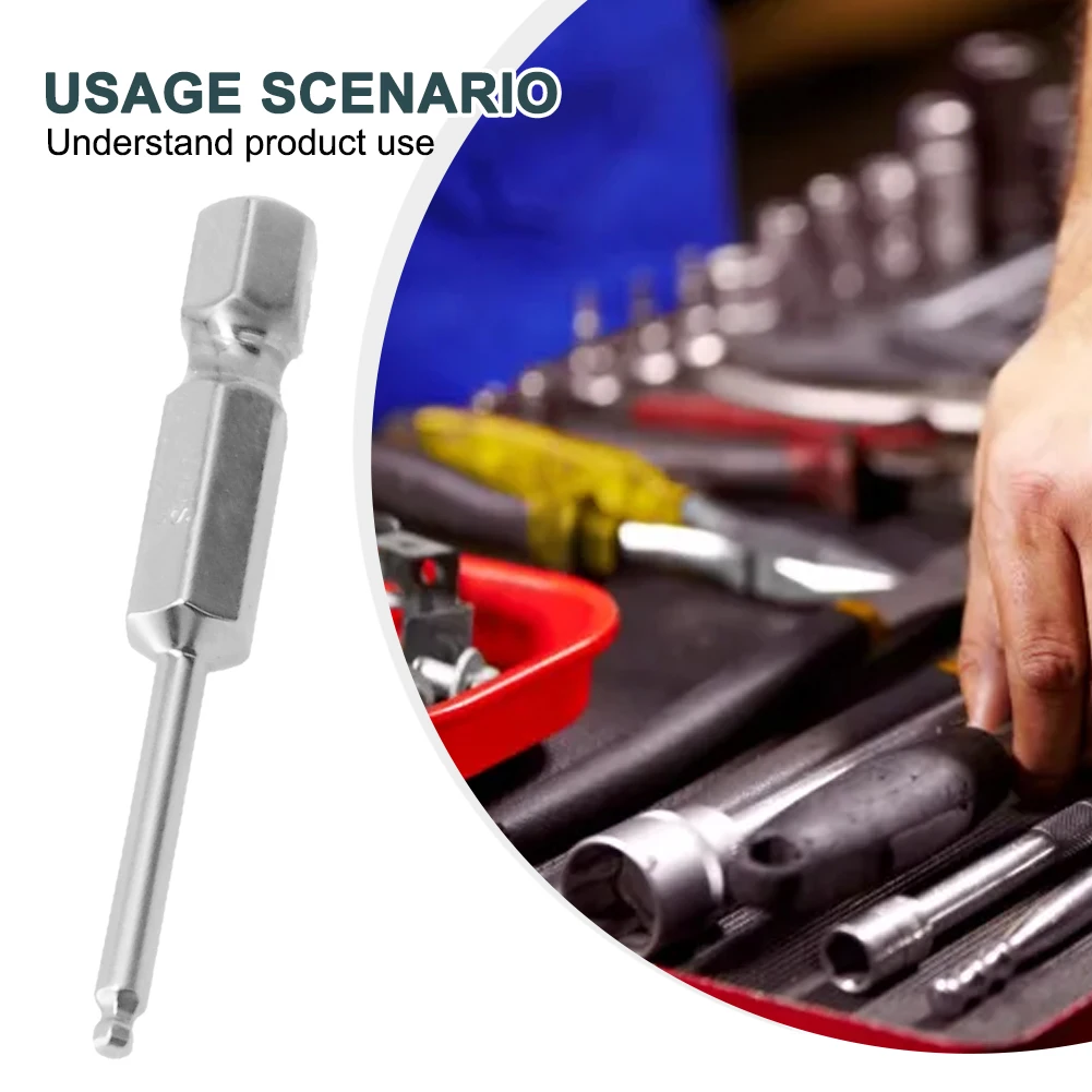 Screwdriver Bit Hex Bit Electroplating H1.5-H10 Hex Screwdriver Bits Silver 50mm/1.96'' Alloy Steel Ball End
Screwdriver Bit Hex Bit Electroplating H1.5-H10 Hex Screwdriver Bits Silver 50mm/1.96'' Alloy Steel Ball End