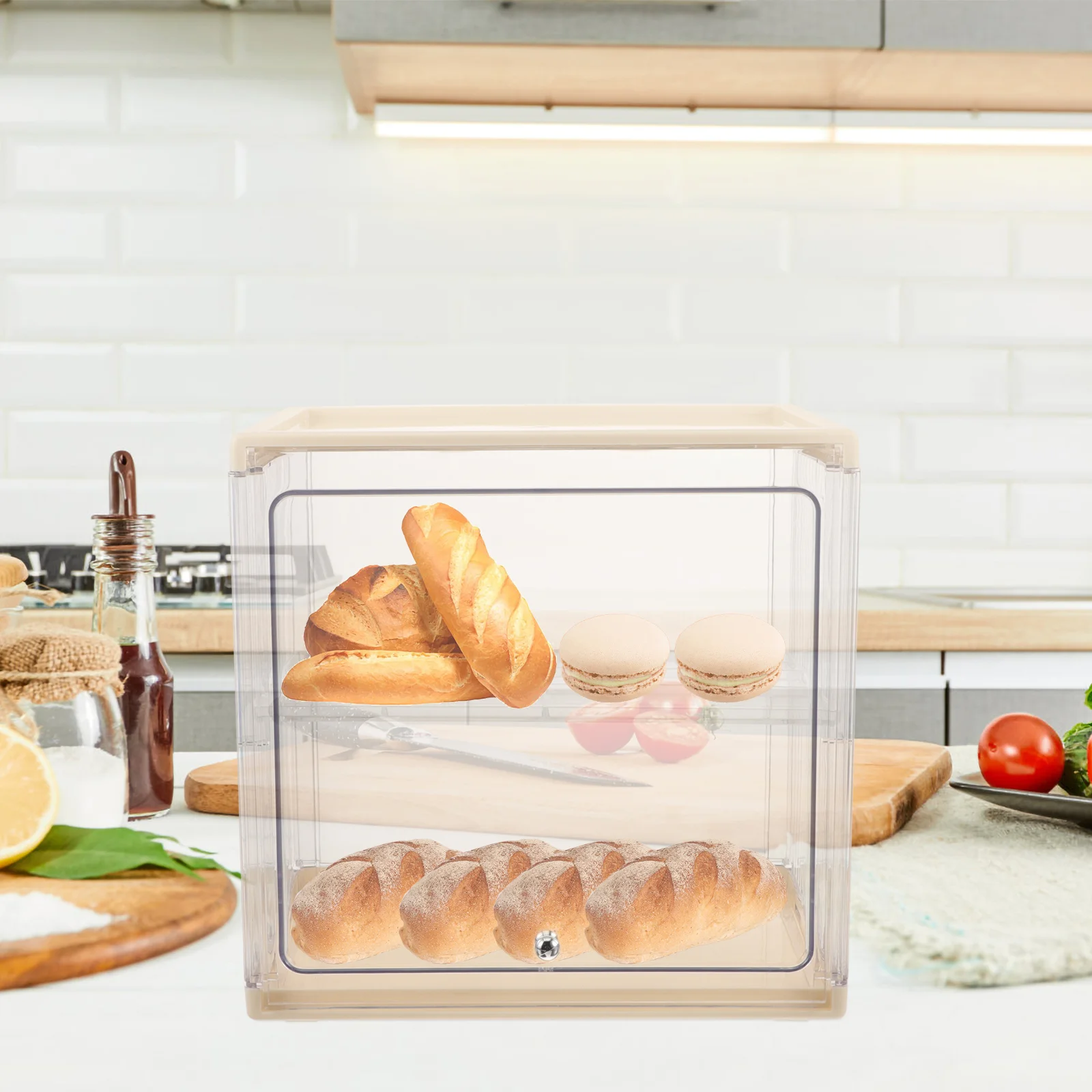 Kitchen Organizer Household Bread Holder Double Layer Box Loaf Food Countertop Case
Kitchen Organizer Household Bread Holder Double Layer Box Loaf Food Countertop Case