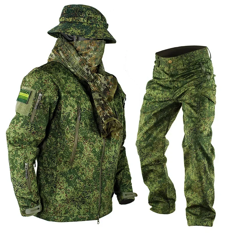 Camo Russian EMR 2 Pcs Sets Men Tactical Waterproof Suit Jacket Outdoor Soft Shell SWAT Pants Army Pants Military Uniform Hoodie
Camo Russian EMR 2 Pcs Sets Men Tactical Waterproof Suit Jacket Outdoor Soft Shell SWAT Pants Army Pants Military Uniform Hoodie