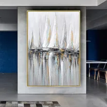 Modern Abstract Sea and sailboat wall art Large Handmade oil Painting on Canvas Heavy Texture picture for Living Room Home Decor
Modern Abstract Sea and sailboat wall art Large Handmade oil Painting on Canvas Heavy Texture picture for Living Room Home Decor