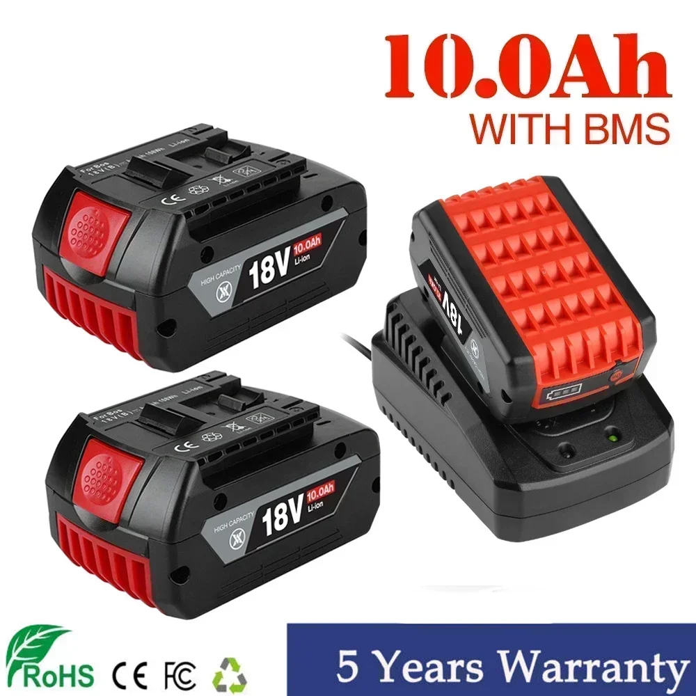 NEW 18V 10Ah Rechargeable Li-ion Battery For Bosch 18V Power tool Backup 10000mah Portable Replacement BAT609 Indicator light
NEW 18V 10Ah Rechargeable Li-ion Battery For Bosch 18V Power tool Backup 10000mah Portable Replacement BAT609 Indicator light