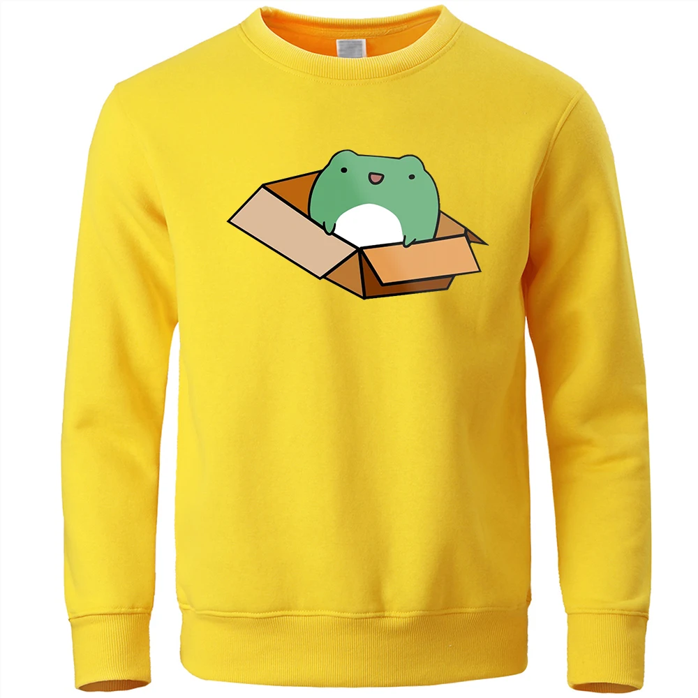Cute Frog Inside The Box Men'S Hoodie Cartoon Casual Streetwear Man Casual Pullover Harajuku Sport Autumn Sweatshirts For Male
Cute Frog Inside The Box Men'S Hoodie Cartoon Casual Streetwear Man Casual Pullover Harajuku Sport Autumn Sweatshirts For Male