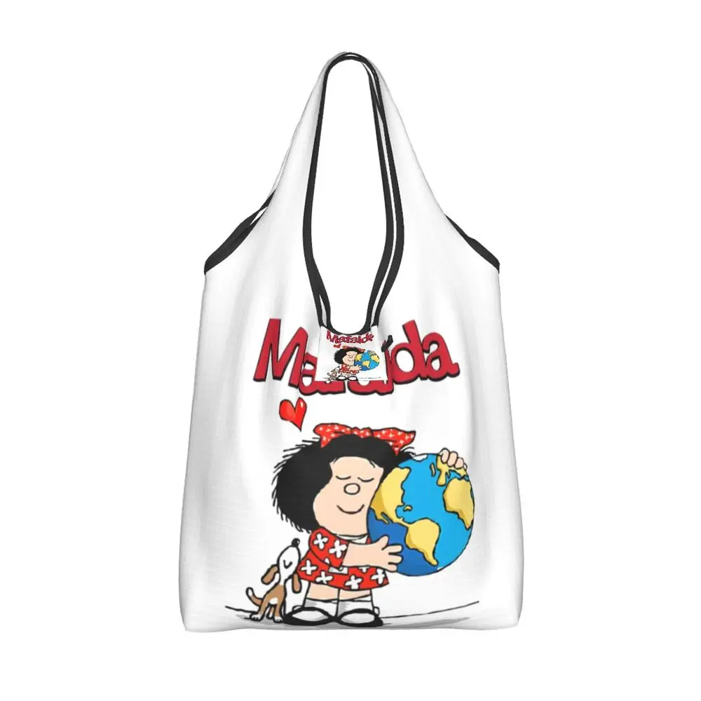 Custom Vintage Mafalda Manga Grocery Shopping Bag 74 S5f1aaeacc715412898b887b71e1e4ddcQ