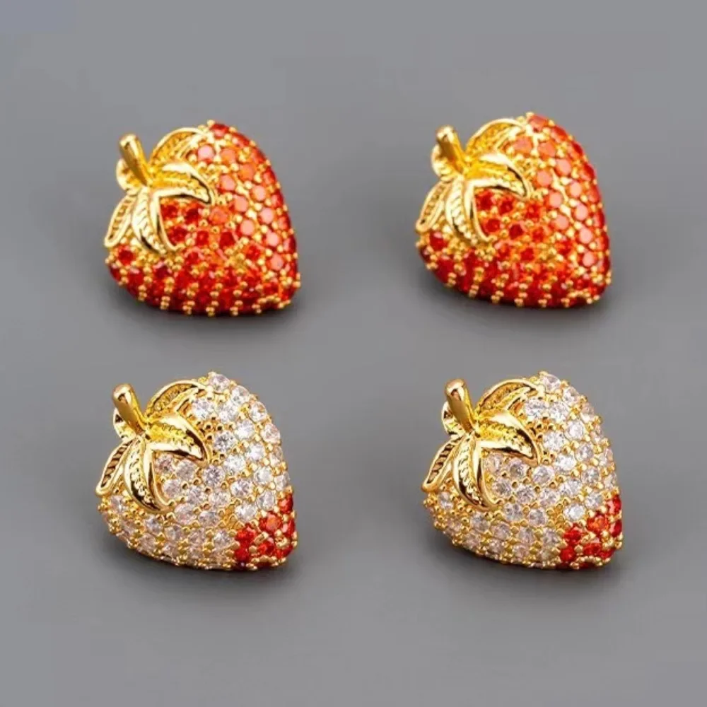 Popular New Strawberry Design Earrings Fashion Charm Strawberry Earrings Super Shiny Luxury Jewelry Popular Jewelry Wholesale
Popular New Strawberry Design Earrings Fashion Charm Strawberry Earrings Super Shiny Luxury Jewelry Popular Jewelry Wholesale