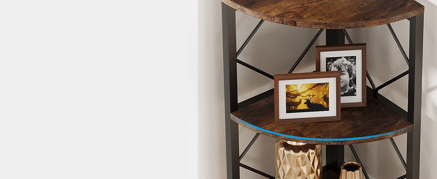 Wood Corner Shelf Stand for Living Room S5f1b4ccb384548388291c3917cbcbef7X