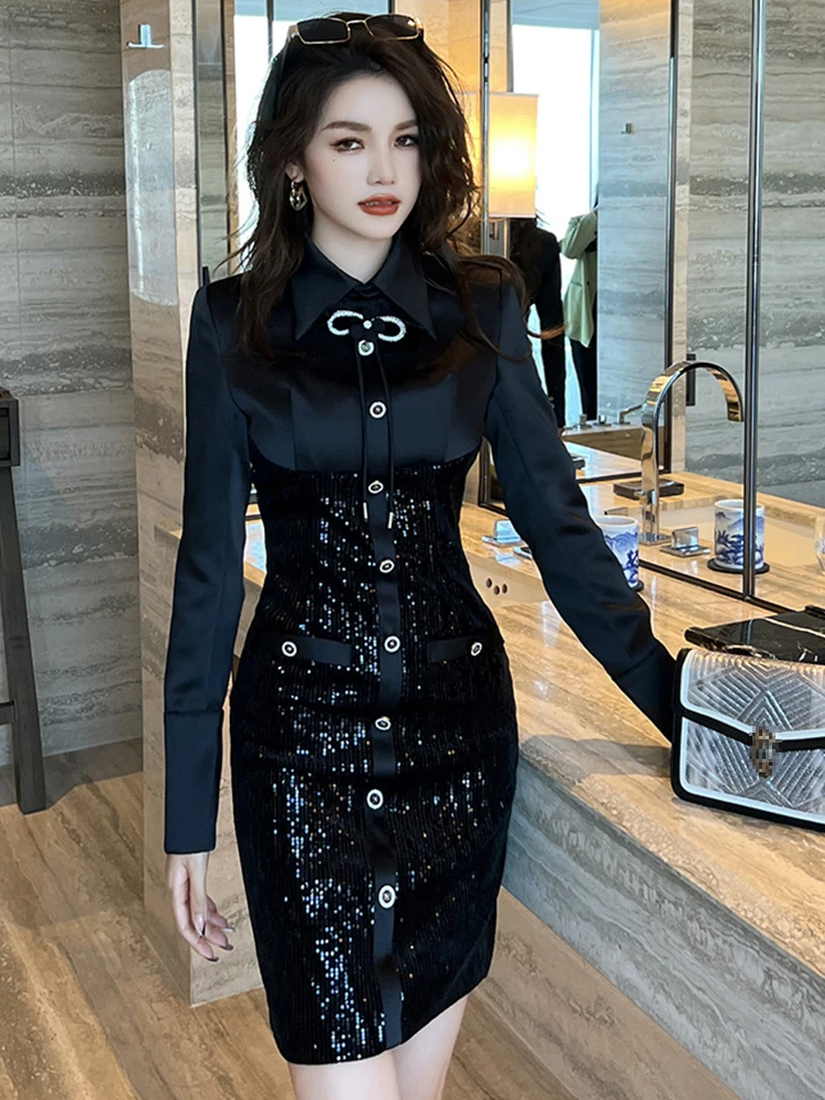High Quality Spring Autumn Women Evening Dress Chic Glitter Sequin Long Sleeve Slim Mini Dresses Party Gown Street Mujer Vestido
High Quality Spring Autumn Women Evening Dress Chic Glitter Sequin Long Sleeve Slim Mini Dresses Party Gown Street Mujer Vestido