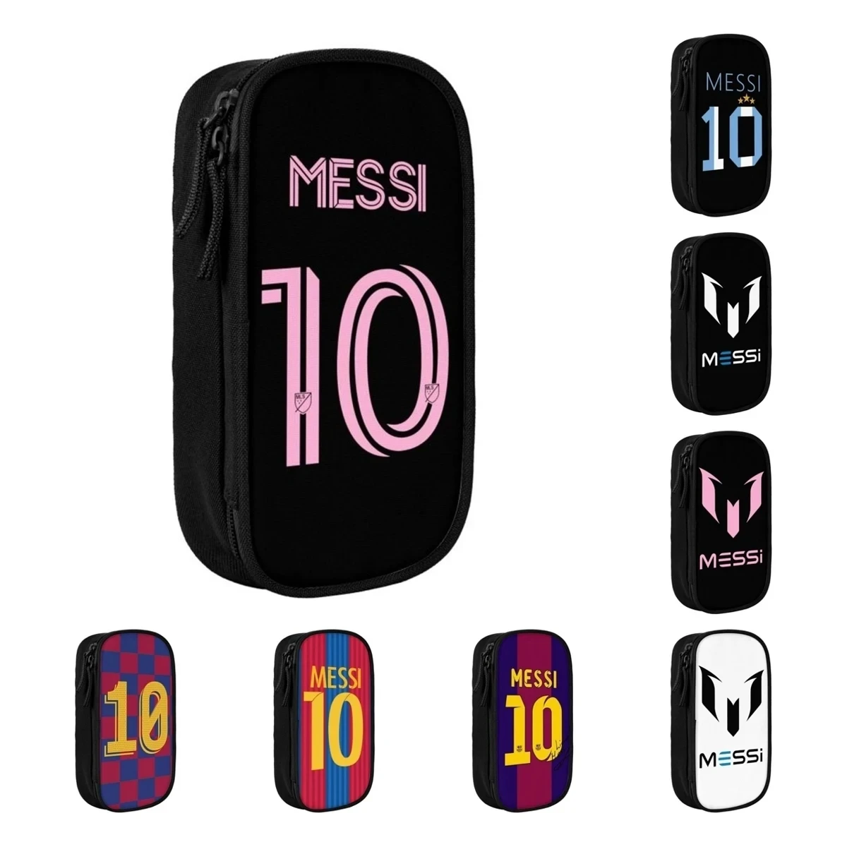 

Football Messis Pencil Cases Soccer Messied Pencilcases Pen Holder for Student Large Storage Bag Supplies Zipper Stationery