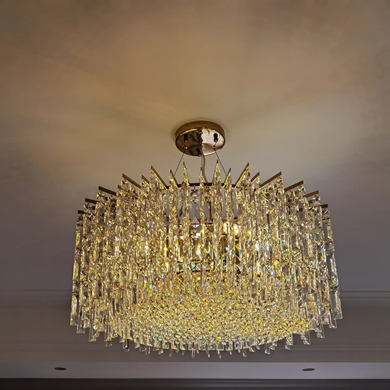 Modern Luxury Crystal Chandelier Living Room Decor Round Dining Creative Design Oval Kitchen Light Fixture Bedroom Hanging Lamp
Modern Luxury Crystal Chandelier Living Room Decor Round Dining Creative Design Oval Kitchen Light Fixture Bedroom Hanging Lamp