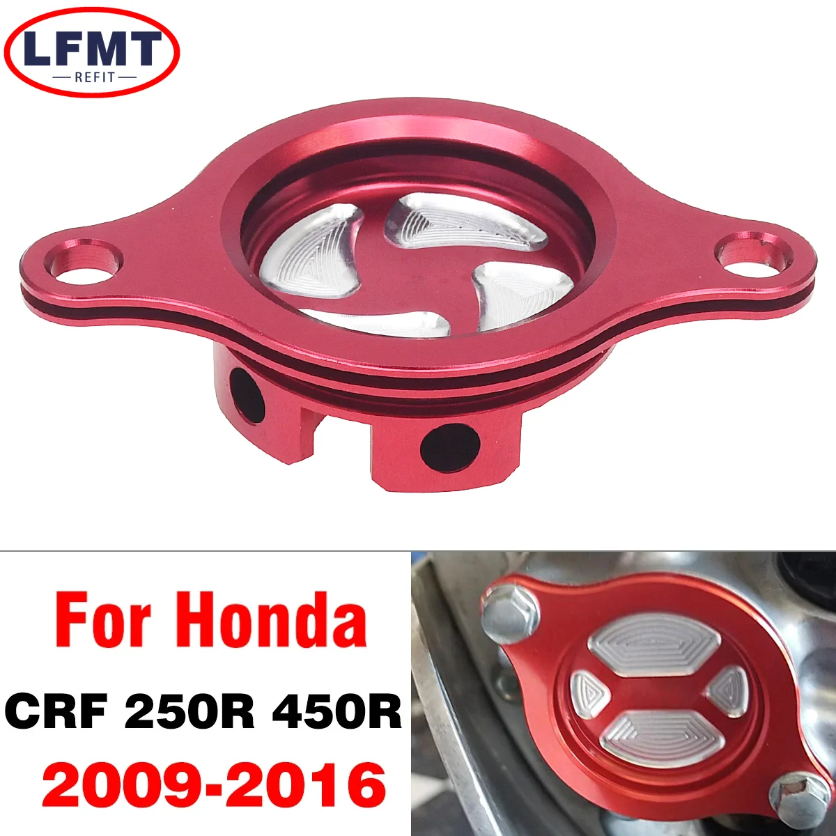 Motorcycle Aluminum CNC Oil Filter Cap Cover For Honda CRF450R CRF250R CRF 450R 250R 2009 2010 2011 2012 2013 2014 2015 2016 
Motorcycle Aluminum CNC Oil Filter Cap Cover For Honda CRF450R CRF250R CRF 450R 250R 2009 2010 2011 2012 2013 2014 2015 2016