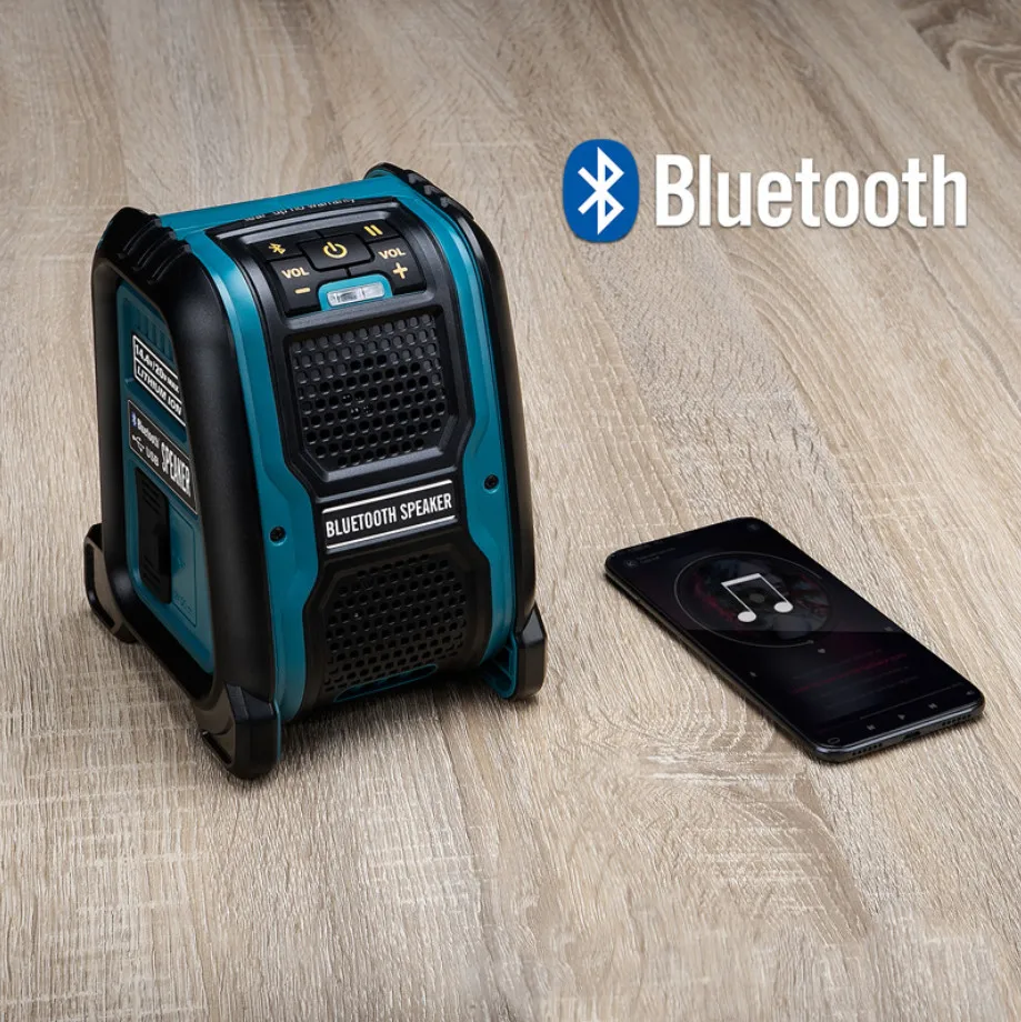 15W Bluetooth Speaker Player Loudspeaker For Dewalt For Makita For Bosch For Milwaukee 14.4V 18V Li-ion Battery MP3 Amplifier
15W Bluetooth Speaker Player Loudspeaker For Dewalt For Makita For Bosch For Milwaukee 14.4V 18V Li-ion Battery MP3 Amplifier
