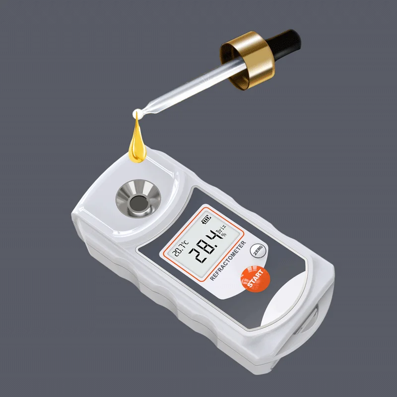 Digital Refractometer Brix Meter Sugar Content Measuring Instrument Fruit Juice Beverage Wine Beer 0-35% Range
Digital Refractometer Brix Meter Sugar Content Measuring Instrument Fruit Juice Beverage Wine Beer 0-35% Range