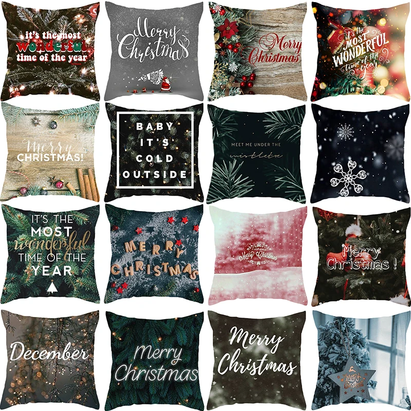 Merry Christmas Decorative Cushion Cover for Sofa Polyester Pillow Case 45*45cm For Home Decor Throw Pillowcases New Year Gift
Merry Christmas Decorative Cushion Cover for Sofa Polyester Pillow Case 45*45cm For Home Decor Throw Pillowcases New Year Gift