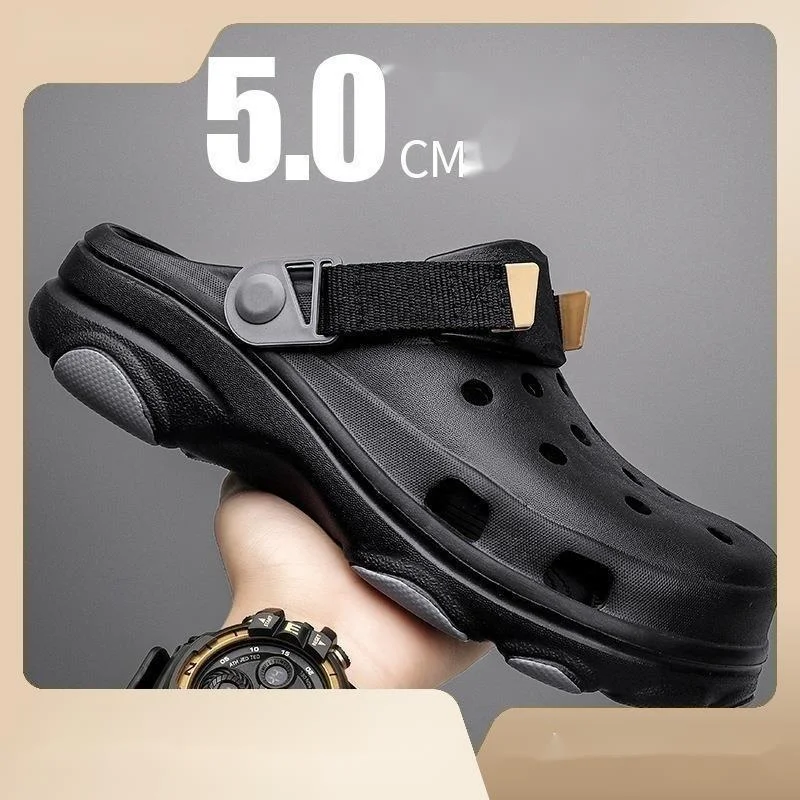 Online celebrity hole shoes for men wearing anti-skid thick soles and wear-resistant beach sandals for outdoor wear in
Online celebrity hole shoes for men wearing anti-skid thick soles and wear-resistant beach sandals for outdoor wear in