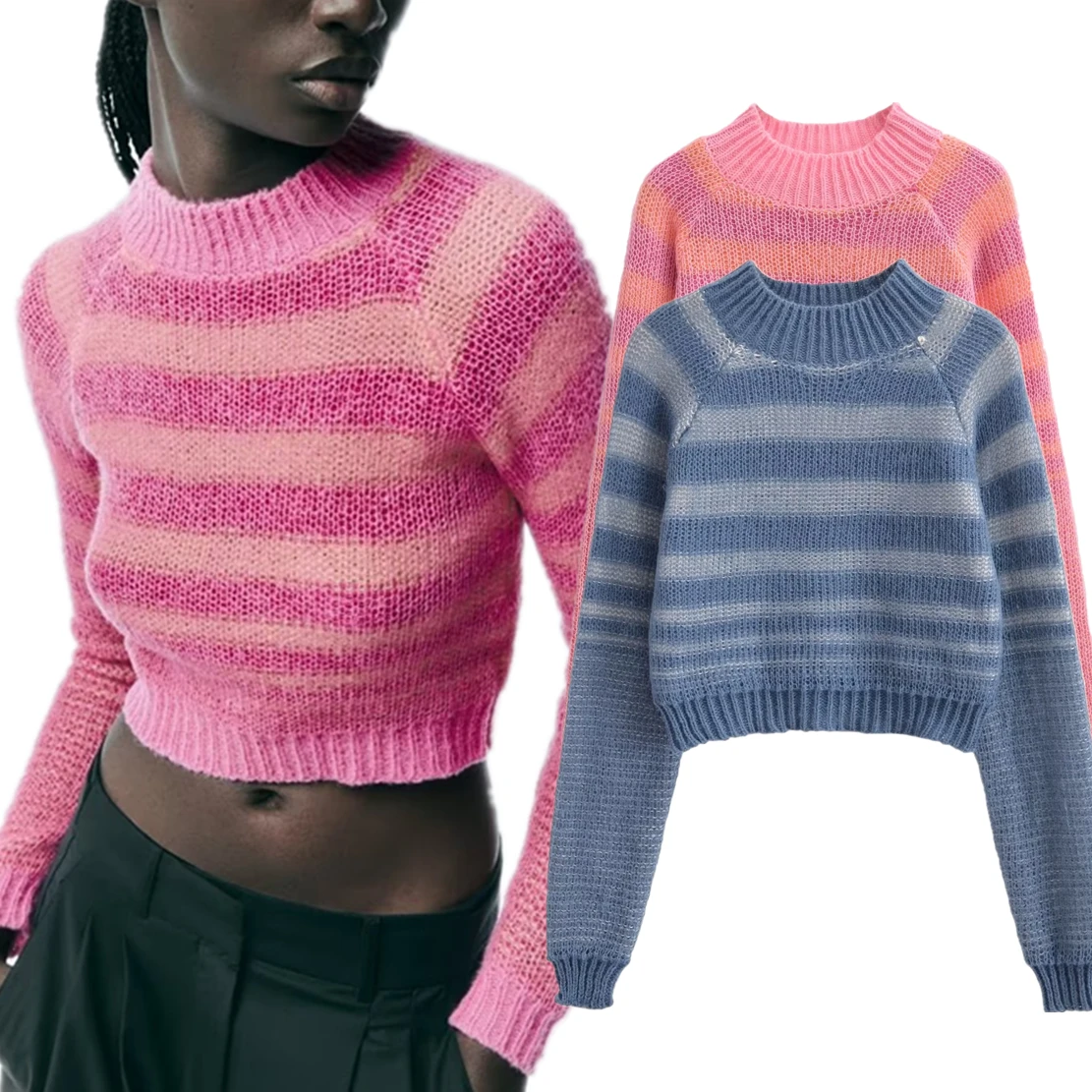 Elmsk High Street ElmskGirls' Vintage Stripe Pullover Sweater Sexy Short Knitwear Women Top
Elmsk High Street ElmskGirls' Vintage Stripe Pullover Sweater Sexy Short Knitwear Women Top