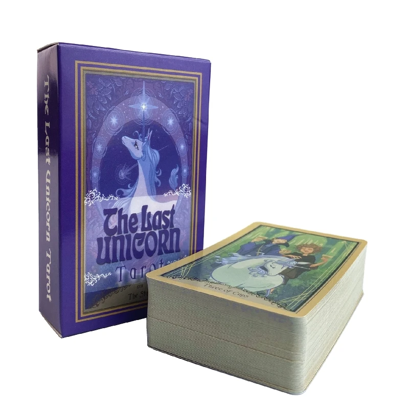 

The Last Unicorn Tarot Cards Deck Original English Board Games For Beginners With PDF Guidebook Divination Oracle for Party