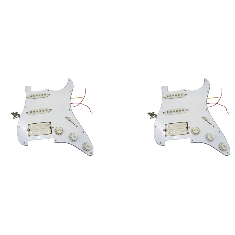 2X Electric Guitar Pickguard Pickups Loaded Prewired Scratchplate Assembly 11 Hole SSH White
2X Electric Guitar Pickguard Pickups Loaded Prewired Scratchplate Assembly 11 Hole SSH White